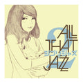 Album cover art for 'All That Jazz' featuring a hand-drawn sketch of a young woman holding a cat, set against a pale yellow background with stylized typography.