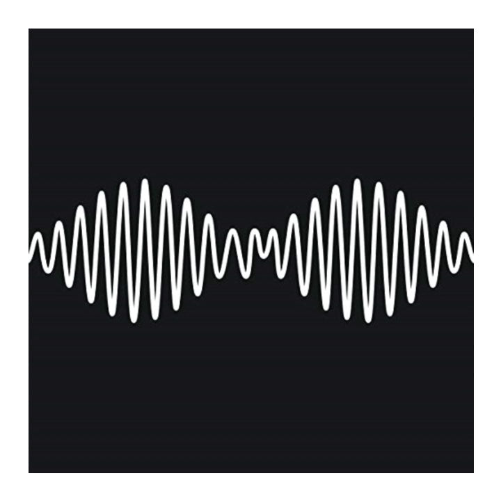 White wavy line on a black background