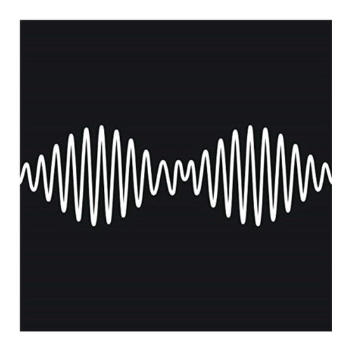 White wavy line on a black background