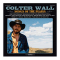 Album cover of 'Songs of the Plains' by Colter Wall with a person in a cowboy hat and jacket against a landscape.