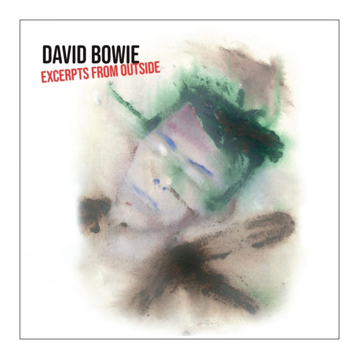 Album cover for 'Excerpts from Outside' by David Bowie with abstract design and text.