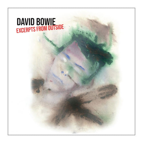 Album cover for 'Excerpts from Outside' by David Bowie with abstract design and text.
