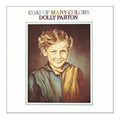 Album cover of 'Coat of Many Colors' by Dolly Parton featuring a portrait of a young boy.