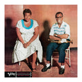  featuring a portrait of the duo seated against a warm terracotta background. The Verve label logo is visible in the bottom-left corner.