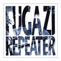 Album cover with 'Fugazi Repeater' text in stylized font on a blue and black abstract background.