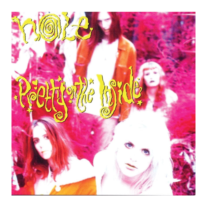 hole pretty on the inside album cover featuring band with pink background