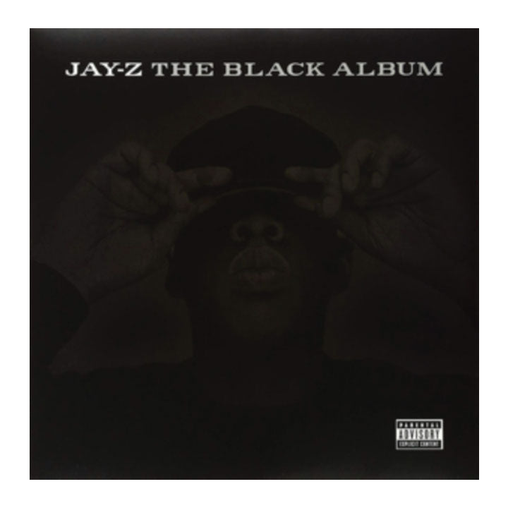 Album cover of 'The Black Album' by Jay-Z with a monkey mask and hands.