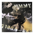 Album cover with a person playing guitar and a drummer, featuring the text 'Jimmy'.