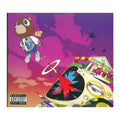 Colorful album cover with cartoon character and abstract design, featuring a 'Parental Advisory' label.
