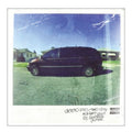 Album cover with a van on grass, blue sky, and text at the bottom