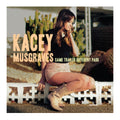 Album cover featuring a woman sitting on a white fence with text 'Kacey Musgraves Same Trailer Different Park'.