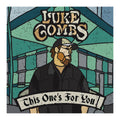 Luke Comb's This One's For You album cover in a stained glass style image of the artist