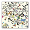 Led Zeppelin 3 Album cover with colorful graphics and text on a white background