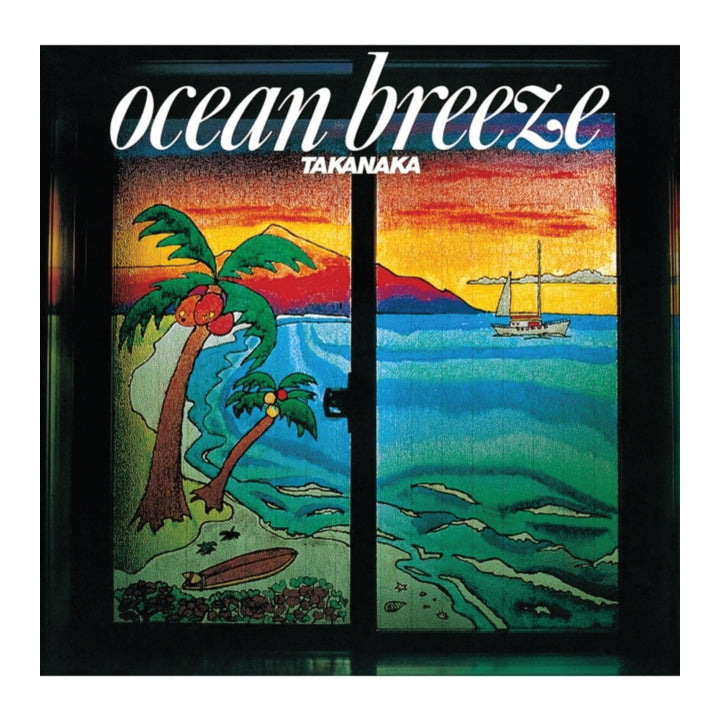 painting of ocean through a window