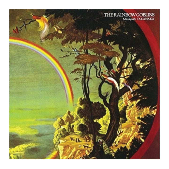 fantasy scene with rainbow and birds