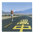 Man running on road