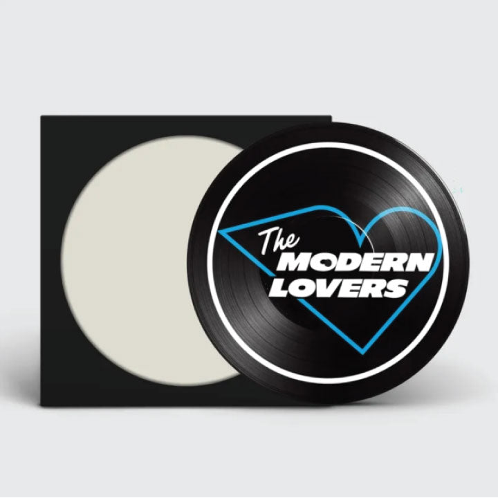 Vinyl record with 'The Modern Lovers' logo on a black background
