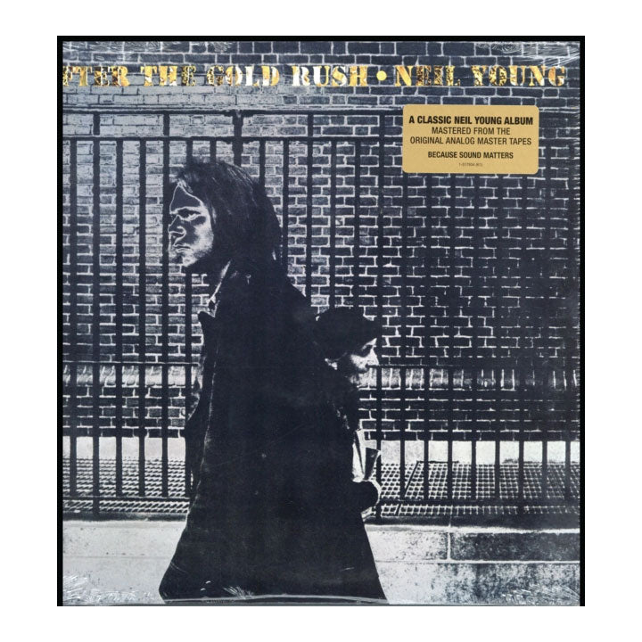 album cover neil young after the gold rush. black and white photo
