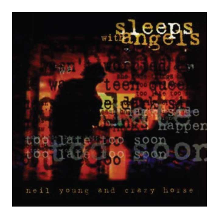 Album cover with text and silhouette of a horse, featuring the band Neil Young and Crazy Horse.