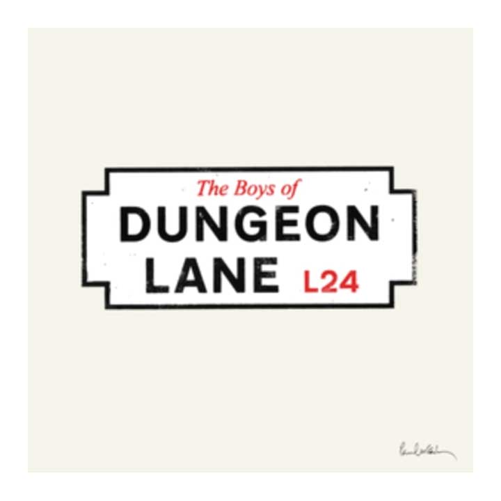 Logo for 'The Boys of Dungeon Lane L24' on a beige background