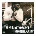 Album cover for 'Immobility' by Raekwon featuring a person in a white shirt and black cap.