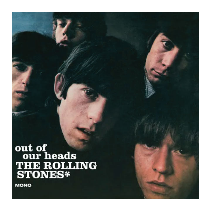 Album cover of 'Out of Our Heads' by The Rolling Stones featuring band members' faces.