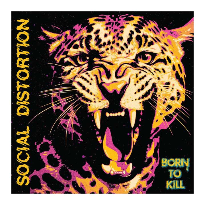 leopard black light poster look social distortion born to kill