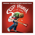 Album cover for 'Scott Pilgrim vs. the World' original motion picture soundtrack with a person playing bass guitar on a red background.