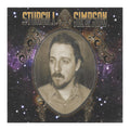 Album cover for Sturgill Simpson's 'Metamorphosis Sounds in Country Music', featuring a sepia-toned oval portrait of the artist against a black and purple starry space background with ornate gold scrollwork and the artist's name in gold at the top.