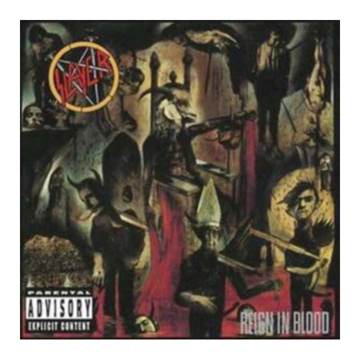 hell scene. slayer reign in blood album cover