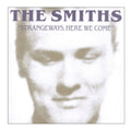 The Smiths 'Strangeways, Here We Come' album cover featuring a stylized, grainy beige and white portrait of the band members against a white background.
