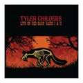 painting of a skeleton dog autumnal background. text tyler childers live on red barn radio