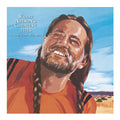 Album cover of 'Willie Nelson's Greatest Hits' with a portrait of Willie Nelson against a desert landscape.