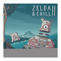 Vinyl record Album cover art for 'Zelda & Chill II' featuring stylized, retro-futuristic robotic characters in a teal landscape with mountains and a tree, with the title text in white at the top.